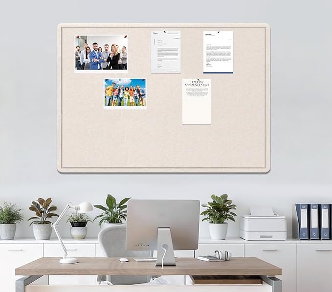Large Bulletin Board, 48 X 36 inches Felt Board Notice Pin Board, Self-Adhesive - Image 7