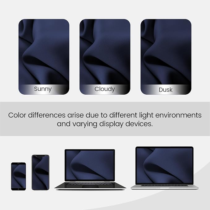 Navy Room Darkening Curtains 96 Inches Long - Image 7