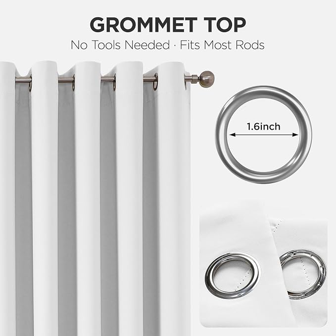 Joydeco Blackout Door Curtain for Doorway Privacy 84 Inches Long, Grommet - Image 9