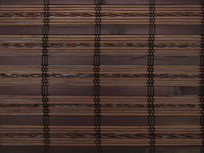 Cordless Woven Wood Roman Shades, 26W x 48H, Sarasota Cocoa, Sizes 20-72 Wide - Image 7