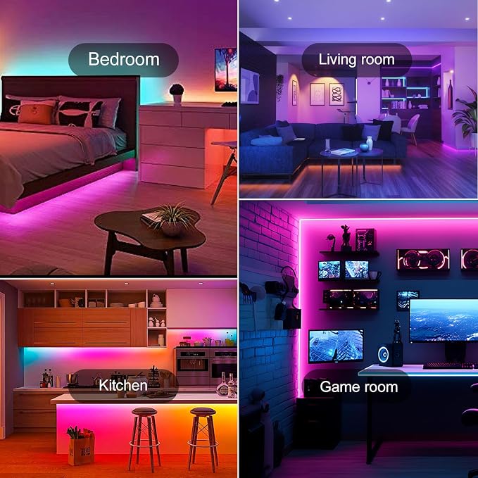 100 FT LED Lights For Bedroom,With 44 Key Infrared Remote Control And Bluetooth - Image 8