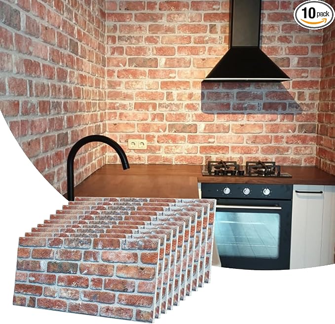 Dundee Deco 3D Wall Panels Faux Brick by DundeeDeco