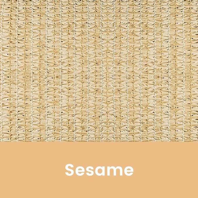 Custom Size Sesame Patio Shades Roll up Outdoor Roller Shade Crank Wand Blind - Image 6