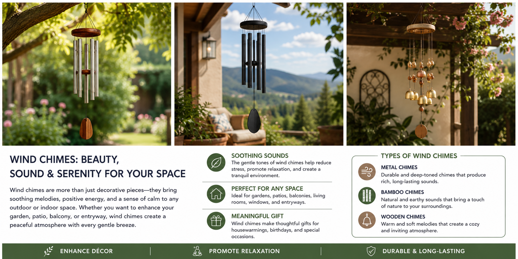 Wind Chimes: Beautiful Outdoor Décor for Peaceful Garden Spaces