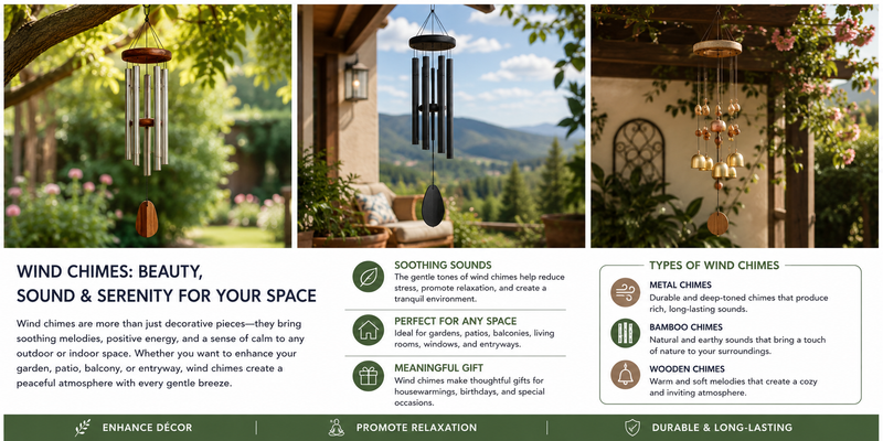 Wind Chimes: Beautiful Outdoor Décor for Peaceful Garden Spaces