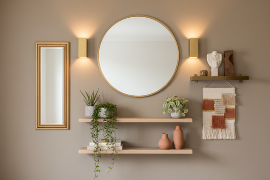 The Art of Layering Mirrors, Shelves & Wall Accents for a Designer Look