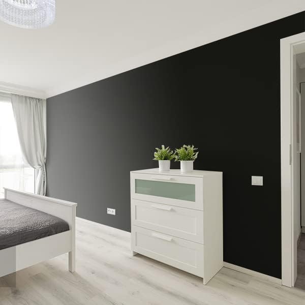 Yancorp 24"x194" Matte Black Contact Paper Peel and Stick Wallpaper Solid Black - Image 4