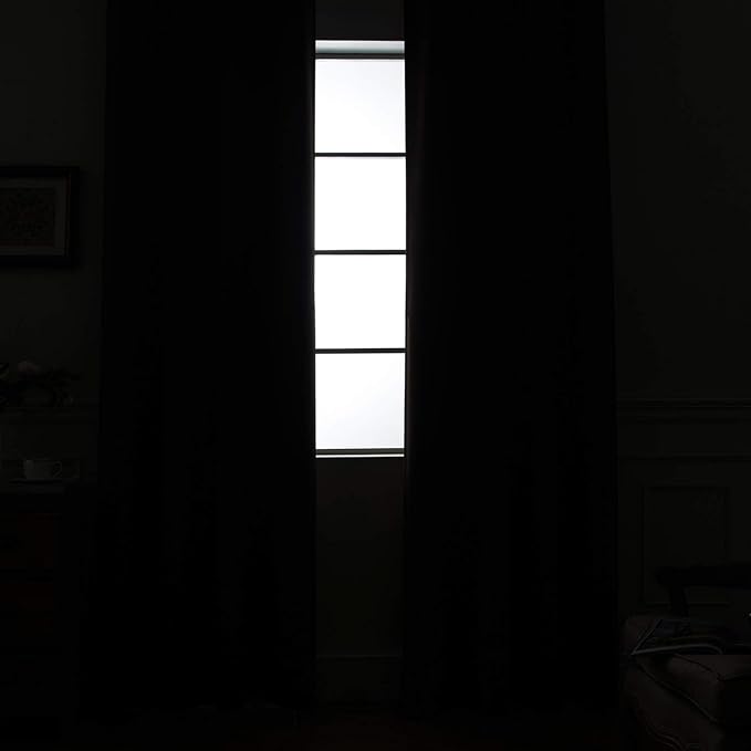 Yakamok 100% Blackout Curtains 90 Inches Long, 2 Thick Layers Heat and Full - Image 8