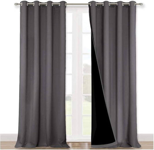 NICETOWN Full Shading Curtains 90 inches Long 2 Panels Set by NICETOWN