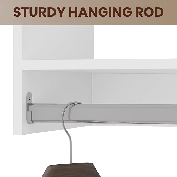 ROOMTEC Modular Closet System, Wall-Mounted Wooden Tower - Image 5