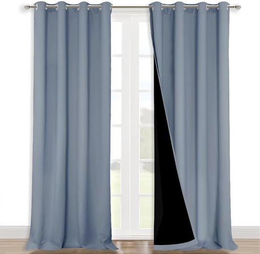 NICETOWN 100% Blackout Blinds, Vintage Blue, Laundry Room Decor Window by NICETOWN