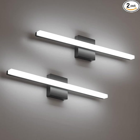 Combuh 2 Pack Bathroom Light Fixtures Black Vanity Lights Bar 24 Inch 14W by Combuh