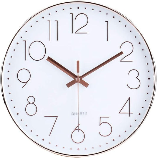 jomparis 12 Inch Battery Operated Silent Non-Ticking Wall Clock, Quality Quartz by JOMPARIS