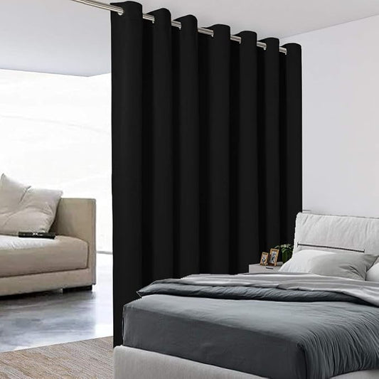 BONZER Extra Wide Room Divider Curtain Total Privacy Wall Noise Reducing by Bonzer