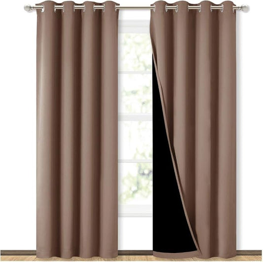 NICETOWN Cold Blocking Curtains, 100% Blackout Curtains Thermal, Noise by NICETOWN
