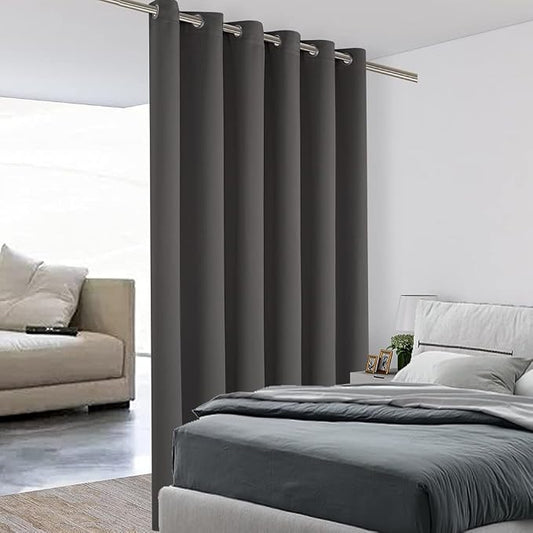 BONZER Room Divider Curtain Total Privacy Wall Grommet Thermal Insulated Wide by Bonzer