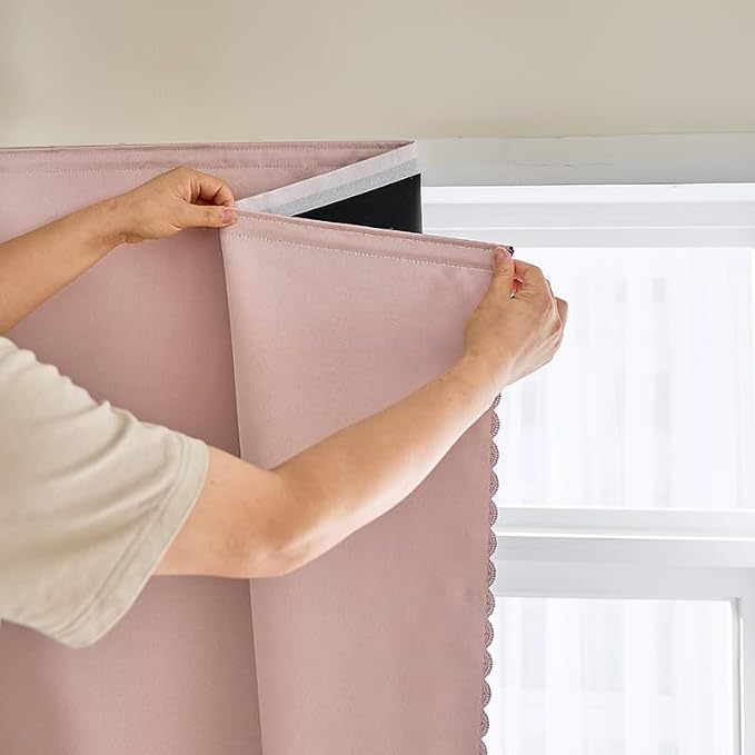 AJAZZ self Adhesive Portable 100% Blackout Curtains Simple and Easy to by AJAZZ