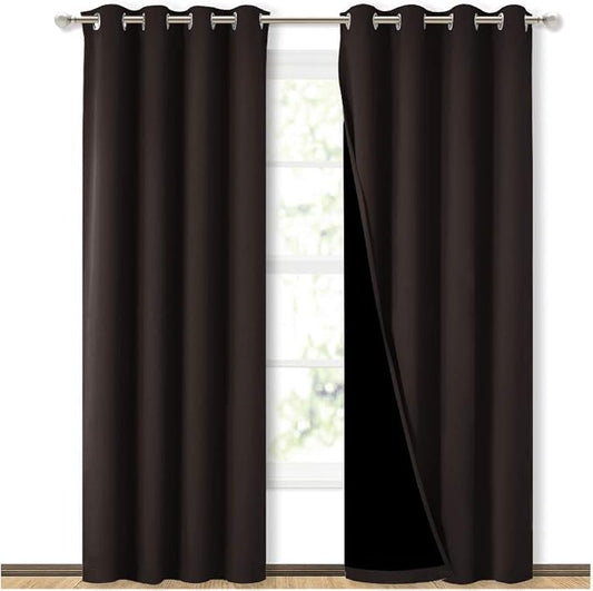 NICETOWN High End Thermal Curtains, Full Blackout Curtains 84 inches Long by NICETOWN