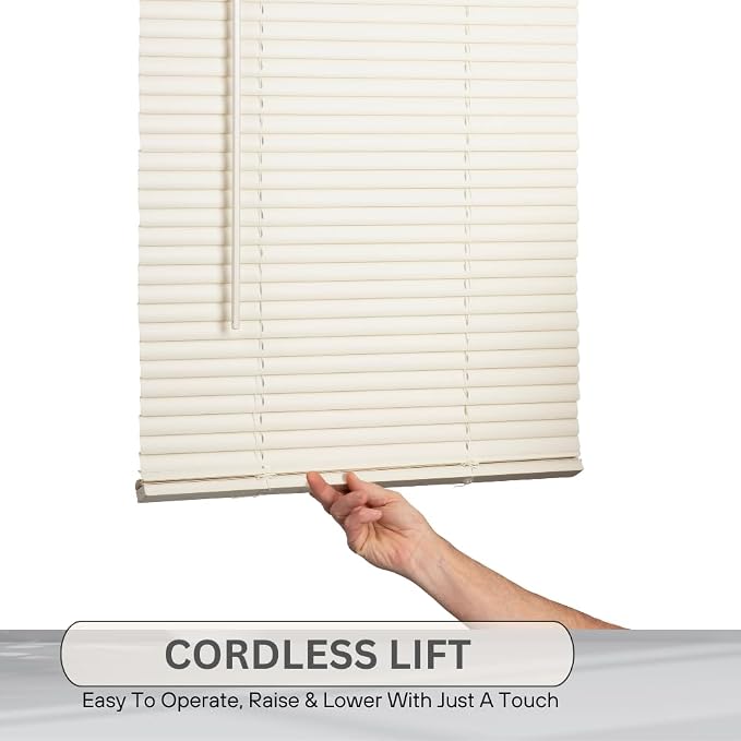 LOTUS & WINDOWARE Blinds 1 inch Cordless Mini Vinyl Wand Control - Image 3