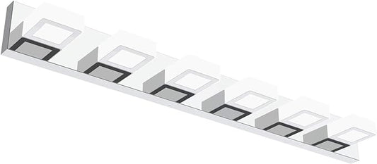 Ralbay Modern LED Bathroom Vanity Lights 6 Lights Acrylic Stainless Steel LED by RalbayLighting