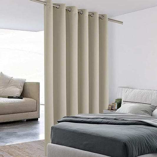 BONZER Room Divider Blackout Curtain Wide Room Darkening Total Privacy Wall by Bonzer