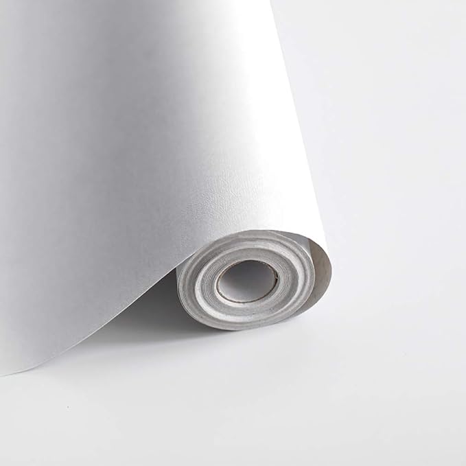 Safiyya 118"x17.7" Peel and Stick Wallpaper White Contact Paper Waterpoof Self by SAFIYYA