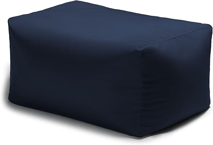 Jaxx Leon Outdoor Bean Bag Ottoman, Navy Blue