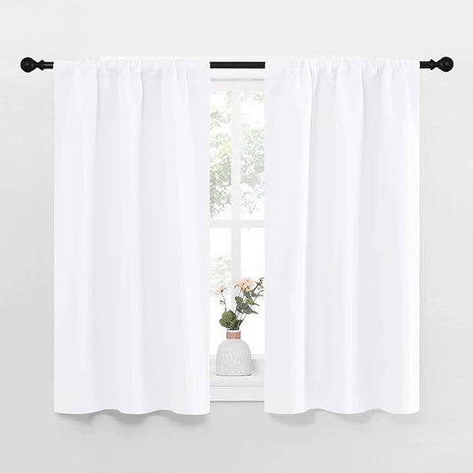 NICETOWN White Curtains for Kitchen Window, Home Decoration Light Filtering by NICETOWN