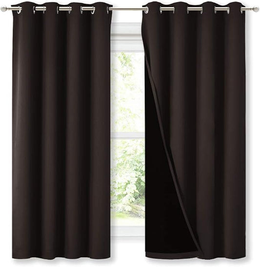 NICETOWN Complete 100% Blackout Curtains, Thermal Insulated & Energy Efficiency by NICETOWN