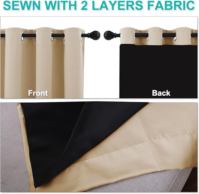 NICETOWN Extra Long Truly Blackout Drapes - Image 5