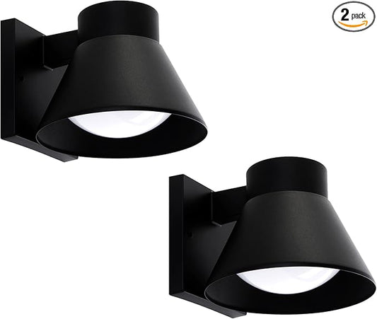 UME 2 Pack LED Outdoor Wall Light Fixtures, Exterior Waterproof Wall Lantern by UME