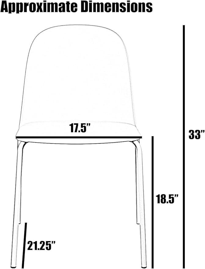2xhome Modern Stackable Armless Dining Chair | Plastic Shell Seat with Metal Legs | Indoor or Outdoor Use | Home Kitchen Patio, Brown