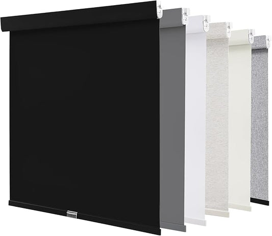 AOSKY No Drill Cordless Blackout Roller Shades by AOSKY