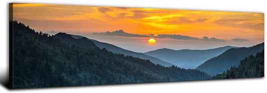 Sunset Blue Ridge Mountain Wall Art by AREBOLOLLC