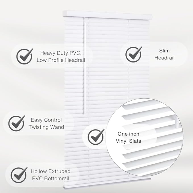 LOTUS & WINDOWARE Cordless Mini Blind, 16.5" Wide x 84" Long - Image 2