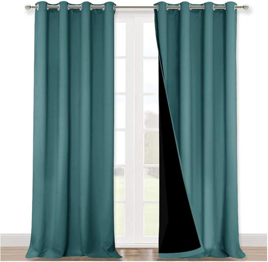 NICETOWN Full Shading Curtains 90" Long 2 Panels Set by NICETOWN