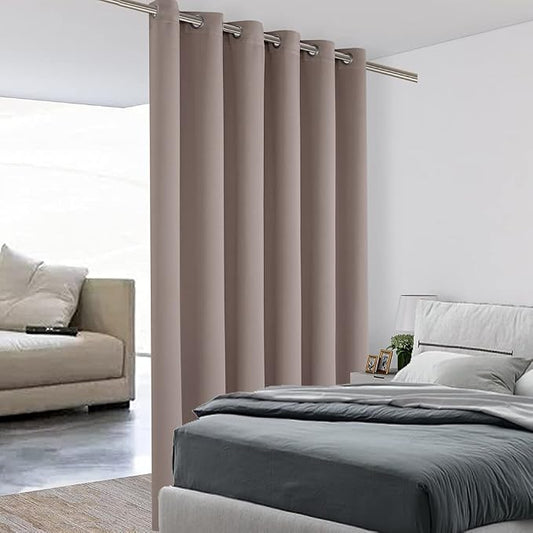 BONZER Room Divider Curtain Total Privacy Wall Noise Reducing Wide Blackout by Bonzer