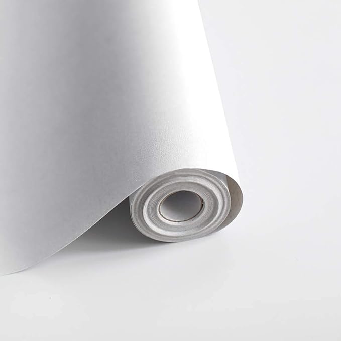 Safiyya White Peel and Stick Matte White Contact Paper 14.2" x 393" Self by SAFIYYA