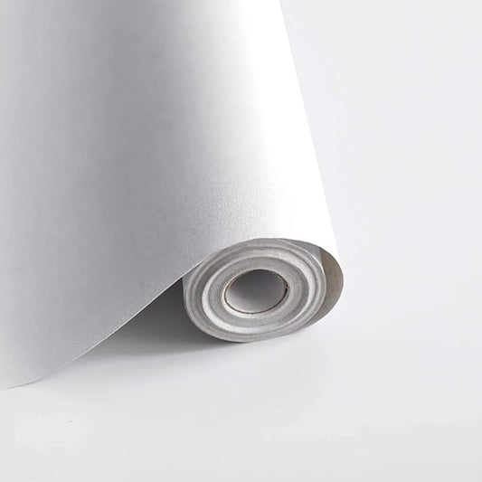 Safiyya 197"x17.7" White Peel and Stick Wallpaper Contact Paper Waterpoof by SAFIYYA