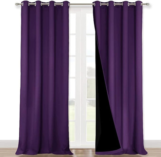 NICETOWN 100% Blackout Blinds, Royal Purple, Laundry Room Decor Window by NICETOWN