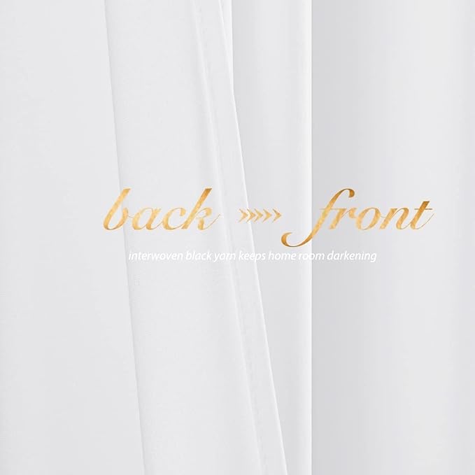 NICETOWN White Velvet Curtains and Drapes 12 ft Long, Extra Long Elegant Wall - Image 4