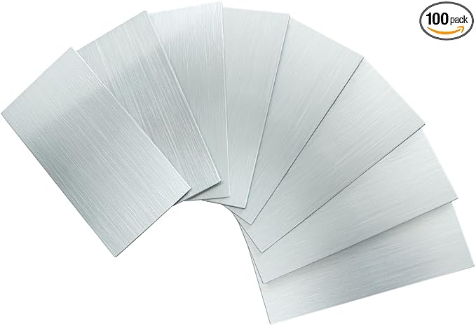 AULIGET 3" x 6" Metal Subway Tile Peel and Stick Backsplash, Stainless Steel by AULIGET