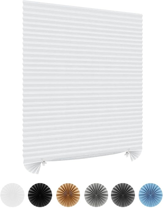 Window Blinds Cordless No Drill Cut to Size Clip On Stick On Self Adhesive by Maritown