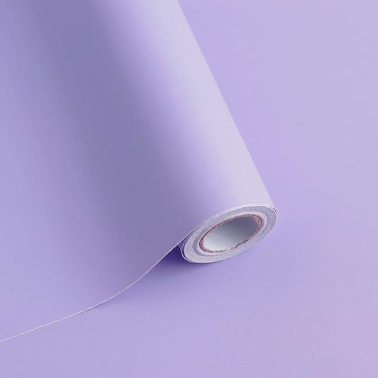 197"x17.7" Purple Peel and Stick Wallpaper Solid Color Wall Paper Contact Paper by SAFIYYA