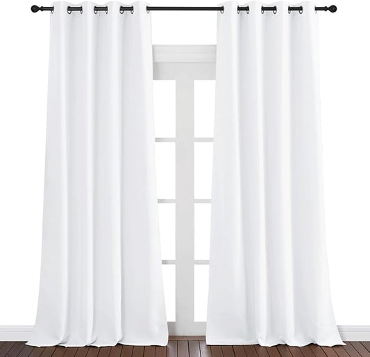 NICETOWN White Room Darkening Curtain 95 inches Long by NICETOWN