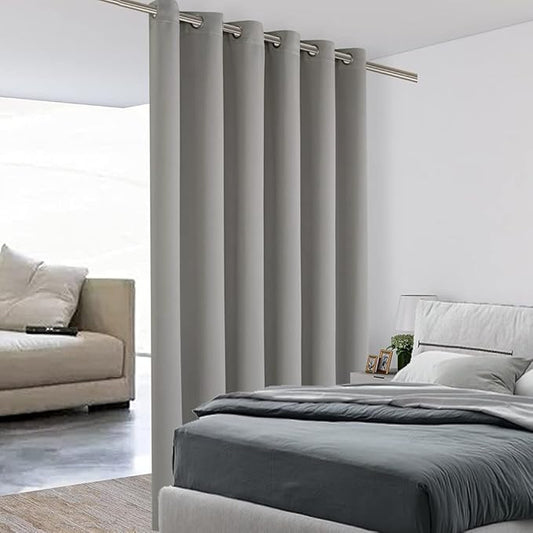 BONZER Room Divider Curtain Total Privacy Wall Wide Grommet Room Darkening by Bonzer