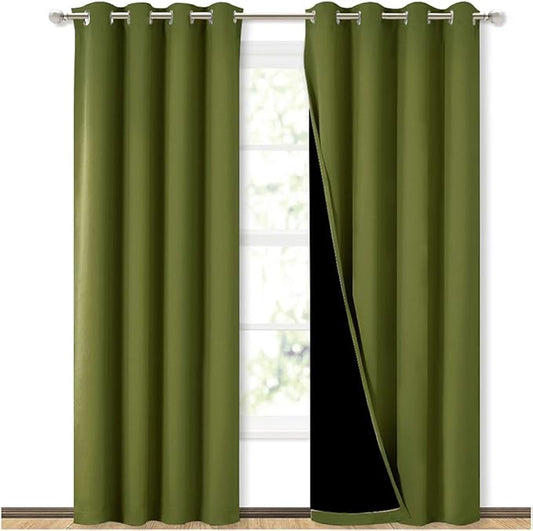 NICETOWN 100% Blackout Curtain Set, Thermal Insulated & Energy Efficiency by NICETOWN