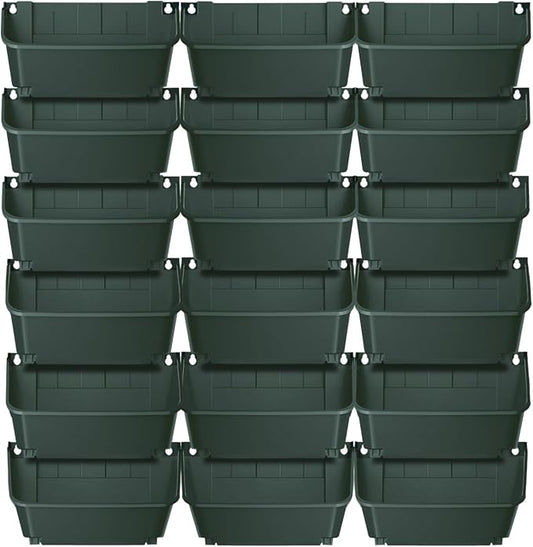 Vertical Wall Planter with 18 Pots, Hanging Garden Plant Flowerpot Holder by Eapmic