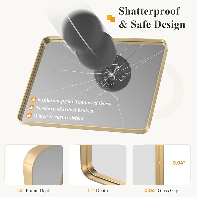 NEWBULIG 30X48 Inch Bathroom Mirror - Image 4