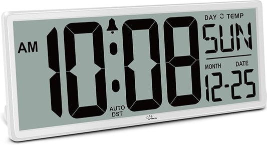 WallarGe 14.5'' Large Digital Wall Clock Battery Operated by WallarGe